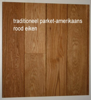 Traditioneel parket amerikaans rood eiken